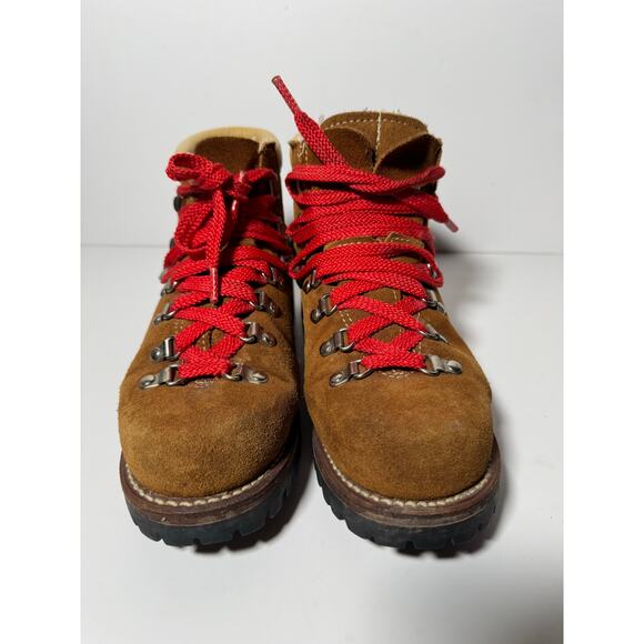 Vintage 70s Mont Blanc Hiking Boots‎ Leather Sherpa Lined Vibram Men 7B/Women 9 main image 9